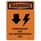 Signmission OSHA, Underground Gas Call, 14in X 10in Rigid Plastic, 10" W, 14" L, Portrait, OS-WS-P-1014-V-13581 OS-WS-P-1014-V-13581 - alternate 1